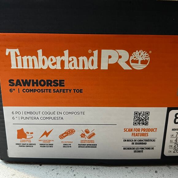 NWB Timberland Pro 6 Sawhorse Safety Toe Boots Pink Nude Unisex Size W10 M8 - Picture 9 of 9